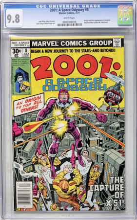 2001 #8 is a pretty common book in high grade. We recommend a CGC 9.8 with white pages. Click to buy a copy from Goldin