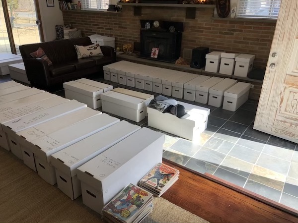 56-box comic book collection purchased in New Jersey, March 2020