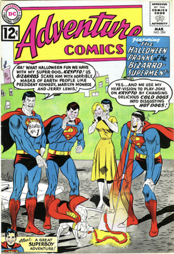 Adventure Comics #294: Bizarro Marilyn Monroe and Bizarro President John F. Kennedy by DC Comics. Click for values