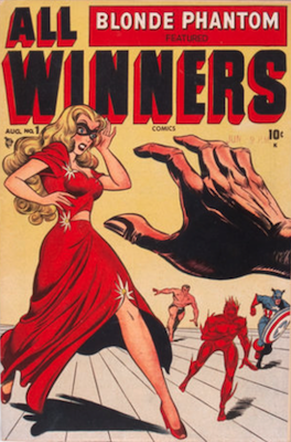 All Winners Comics volume 2 #1: Blonde Phantom appearance. Click for values