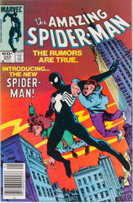 US newsstand variant of Amazing Spider-Man 252 with UPC bar code at bottom left AND US price
