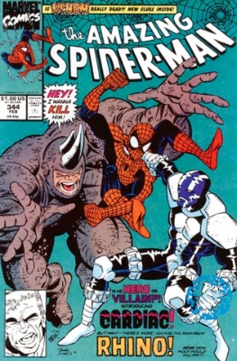 Amazing Spider-man 344 is the first appearance of Cletus Cassidy, later Carnage