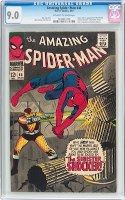 Hot Comics #8: Amazing Spider-Man #46, 1st Shocker. If you cannot afford nicer, then a crisp CGC 9.0 will be a good bet. Click to buy a copy