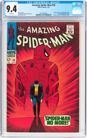 ...Own an even greater (and much rarer) copy of Amazing Spider-Man #50, a book which features the first appearance of Kingpin. This book normally resembles a dishrag.