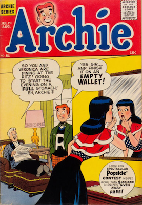 Archie Comics #81. Click for current values.