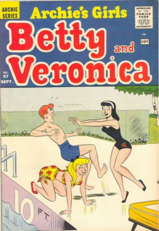 Archie's Girls Betty and Veronica #57: Marilyn Monroe cameo appearance. Click for values