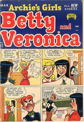 Archie's Girls Betty and Veronica #17. Click for current values.