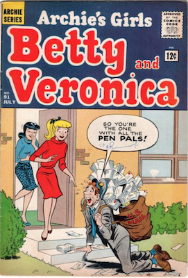 Archie's Girls Betty and Veronica #91. Click for current values.