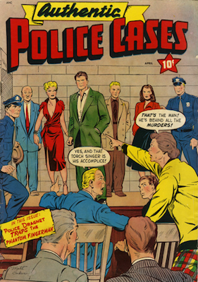 Authentic Police Cases #12. Matt Baker cover. Click for values