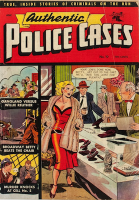 Authentic Police Cases #19: classic Matt Baker cover. Click for values