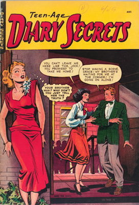 Blue Ribbon Comics #4 / Teen-Age Diary Secrets. Matt Baker. Click for values