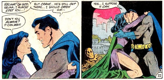 Brave and the Bold #197: Batman and Catwoman kiss scene