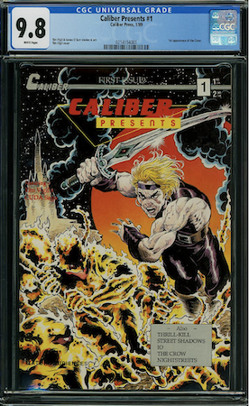 We recommend investing in a crisp CGC 9.8 of Caliber Presents #1. Click to buy a copy