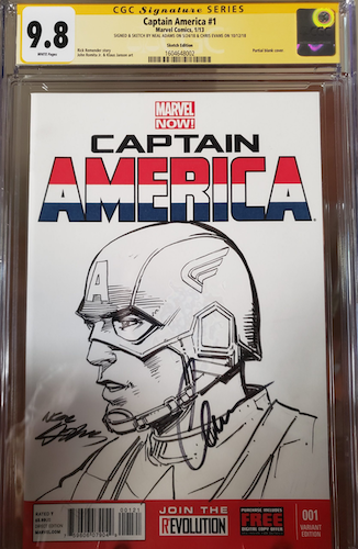 Captain America #1 Neal Adams sketch CGC 9.8