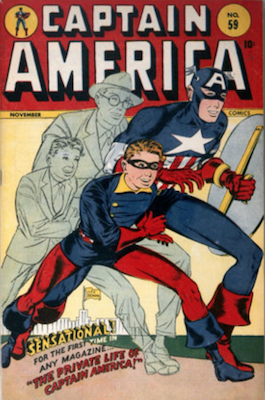 Captain America Comic #59: Origin of Cap Retold. Click for current values.