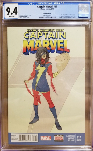 Captain Marvel 17 2nd Print CGC 9.4. Click to find one from Goldin