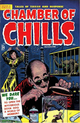 Chamber of Chills #4 was numbered #24, published 1951. Click for current values.
