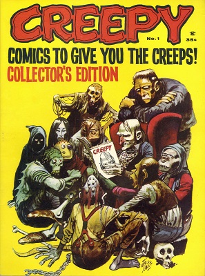 Creepy #1 (1964): First issue of the magazine-sized Horror comic books series. Click for value