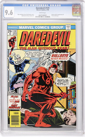 100 Hot Comics: Daredevil 131, Origin and First Appearance of Bullseye. Click to buy a copy at Goldin