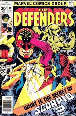 Defenders #48; Moon Knight appearance. Click for values.