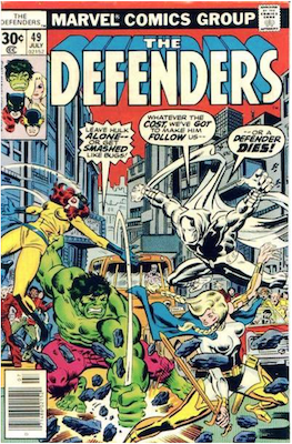 Defenders #49: Moon Knight appearance. Click for values.