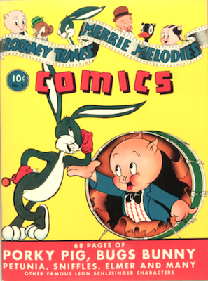Looney Tunes and Merrie Melodies #1
First comic book appearances of Bugs Bunny, Elmer Fudd, Daffy Duck and Porky Pig. Click for values