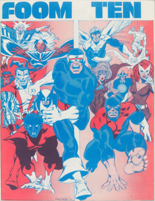 FOOM #10 (Friends of Old Marvel), 1975. John Byrne's first X-Men art. Click for values