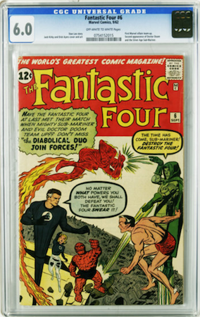 FANTASTIC FOUR #5 CGC 6.0 CR/OW PAGES