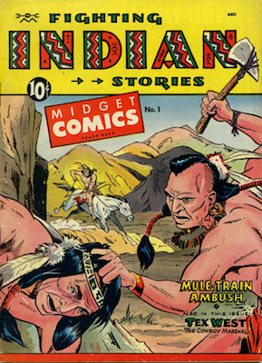 Fighting Indian Stories / Midget Comics #1. Matt Baker cover. Click for values