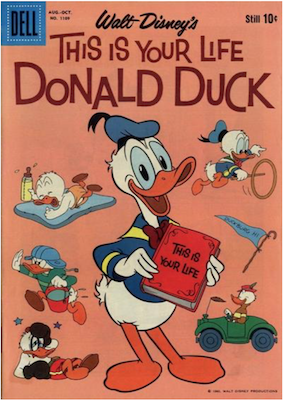 Four Color #1109: This is Your Life, Donald Duck; origin of Donald Duck. Click for values.