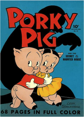 Four Color #16: Porky Pig (#1) Secret of the Haunted House. Click for values.