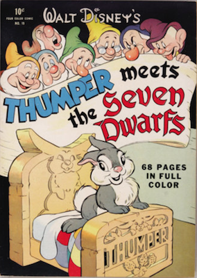 Four Color #19: Walt Disney's Thumper meets the Seven Dwarfs. Click for values.