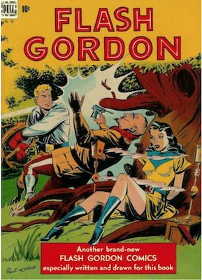 Four Color #190: Flash Gordon; 5th flying saucer cover on comic books. Click for values.