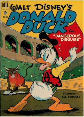 Four Color #308: Donald Duck in Dangerous Disguise by Carl Barks. Click for values.