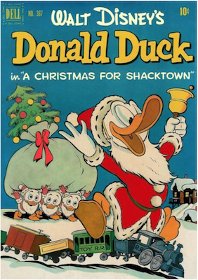 Four Color #367: Donald Duck in A Christmas for Shacktown by Carl Barks. Click for values.