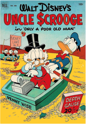 Four Color #386: Uncle Scrooge (#1) in Only a Poor Old Man by Carl Barks. Click for values