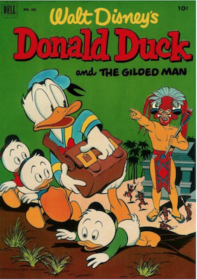 Four Color #422: Donald Duck and the Gilded Man by Carl Barks. Click for values.