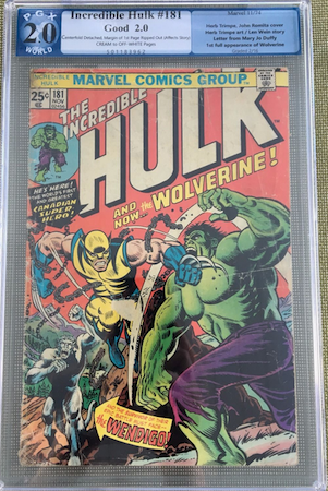Would you rather own THIS ragged 2.0 of Incredible Hulk #181 for $717... Or...