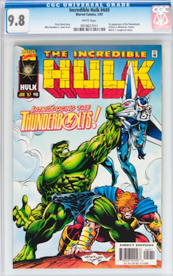 As usual with modern comic books, it's foolish to buy anything less than a CGC 9.8 of Incredible Hulk #449. Click to buy a copy