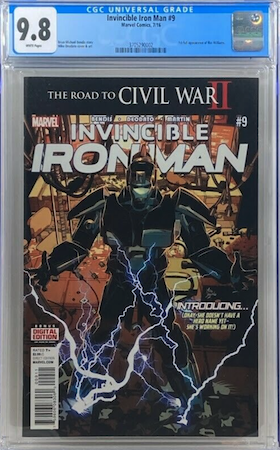 Invincible Iron Man 9 is best bought in CGC 9.8, as there is plentiful supply. Click to buy a copy