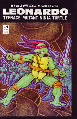 Leonardo Teenage Mutant Ninja Turtle #1, 1986, Mirage Studios. Click for values