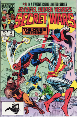 Marvel Super Heroes Secret Wars #3
First appearance of Volcana (Marsha, Rosenberg) and the new Titania (Mary "Skeeter" MacPherran). Click for values