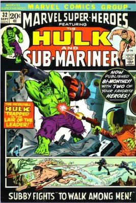 Marvel Super-Heroes #32. First regular sized issue. Click for values