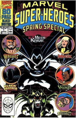 Marvel Super-Heroes #1 (1990): Moon Knight appearance. Click for values.