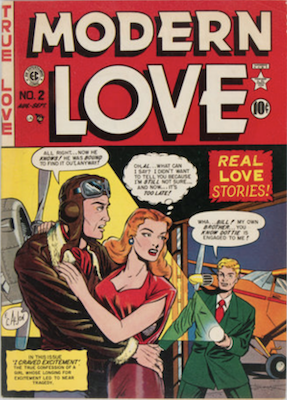 Modern Love #2 by EC Comics. Click for values