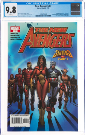 100 Hot Comics: New Avengers Comics 7, 1st Illuminati. Click to buy a copy at Goldin