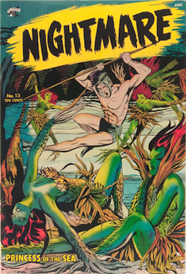 Nightmare #13, rare suspense-type comic by Matt Baker. Click for values