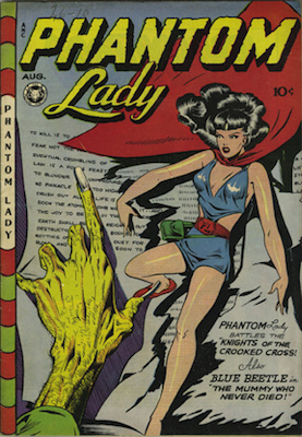 Phantom Lady #13, classic cover by Matt Baker. Click for values