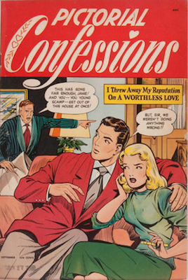 Pictorial Confessions #1: Classic Matt Baker cover. Click for values