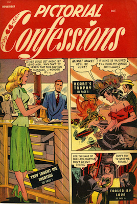 Pictorial Confessions #3, cover art by Baker. Click for values